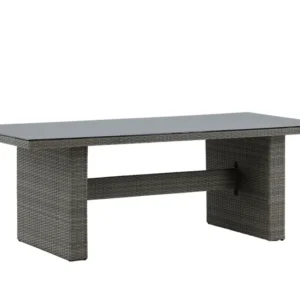 Rebellenclub Rechthoekige Tuintafel Brisko - 200 x 100cm - Grijs