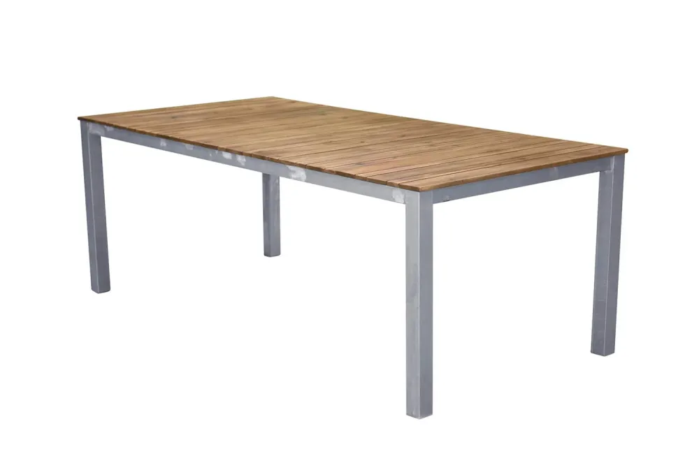 Rebellenclub Rechthoekige Tuintafel Eski - 200 x 100cm - Naturel Hout