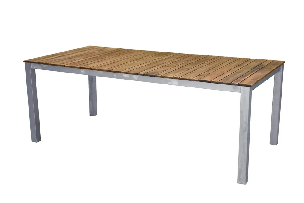 Rebellenclub Rechthoekige Tuintafel Eski - 200 x 100cm - Naturel Hout