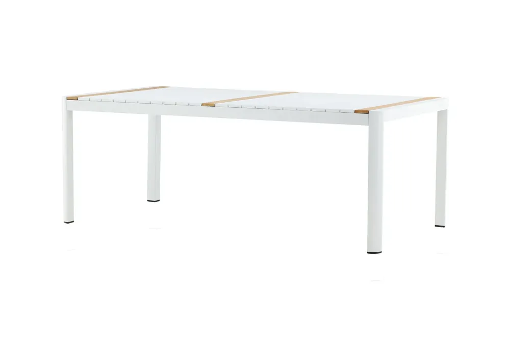 Rebellenclub Rechthoekige Tuintafel Ferna - 200 x 100cm - Wit