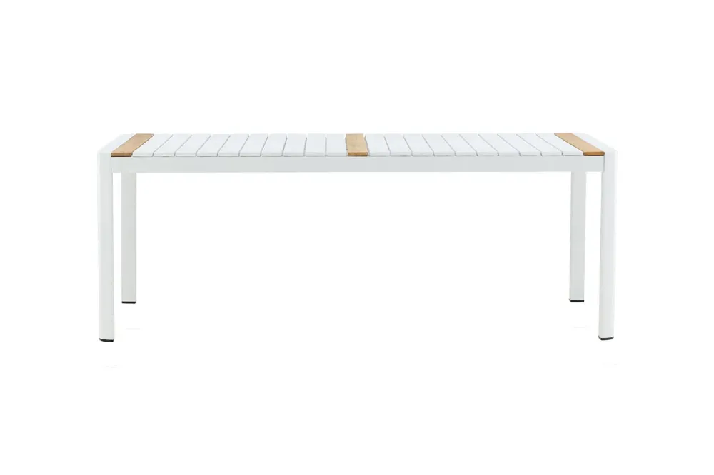 Rebellenclub Rechthoekige Tuintafel Ferna - 200 x 100cm - Wit
