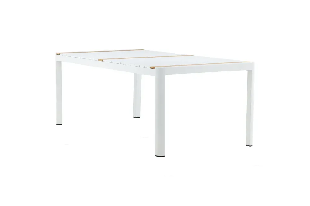 Rebellenclub Rechthoekige Tuintafel Ferna - 200 x 100cm - Wit