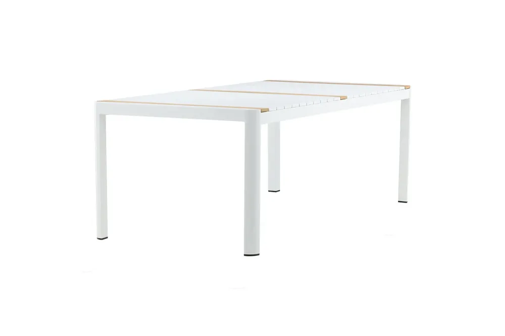 Rebellenclub Rechthoekige Tuintafel Ferna - 200 x 100cm - Wit