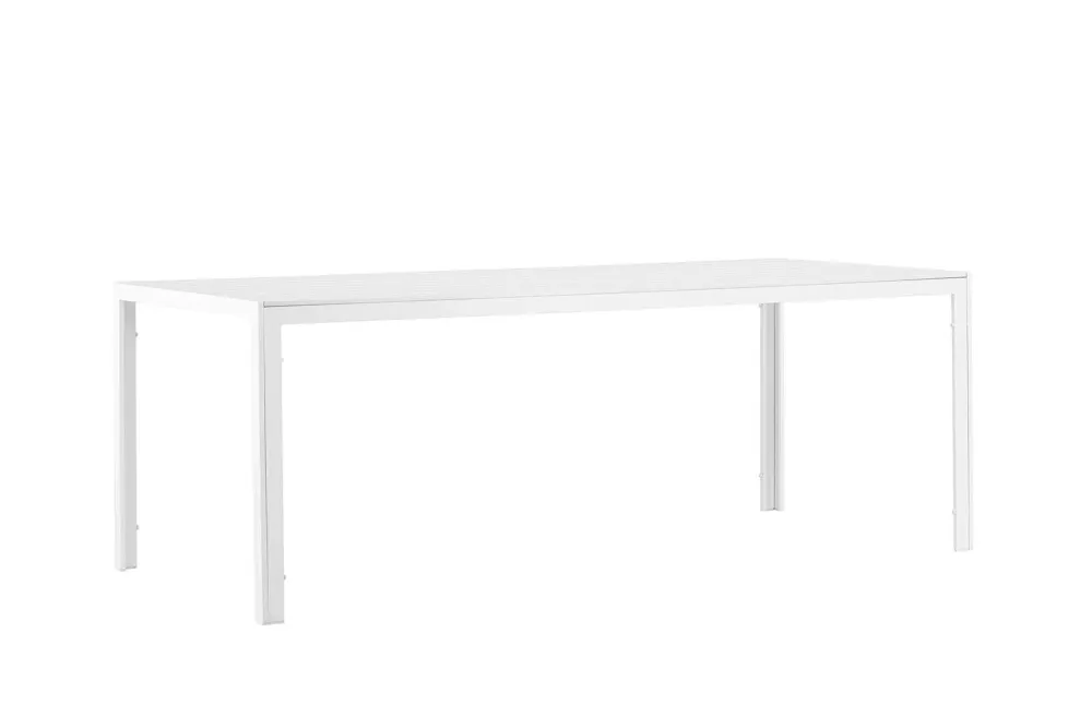 Rebellenclub Rechthoekige Tuintafel Solis - 205 x 90cm - Wit