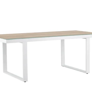 Rebellenclub Rechthoekige Tuintafel Solun - 200 x 90cm - Wit