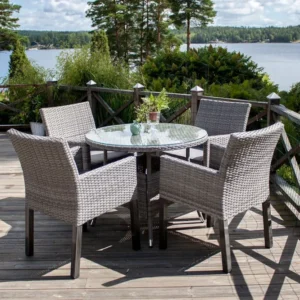 Rebellenclub Ronde Tuintafel Mykon - ø90cm - Grijs