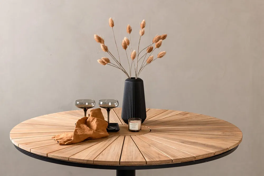 Rebellenclub Ronde Tuintafel Skala - ø120cm - Naturel Hout