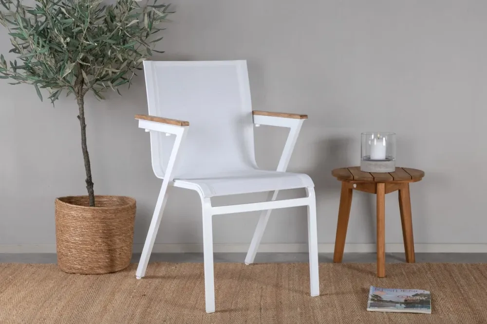 Rebellenclub Tonga Tuinstoel - Set van 2 - Wit