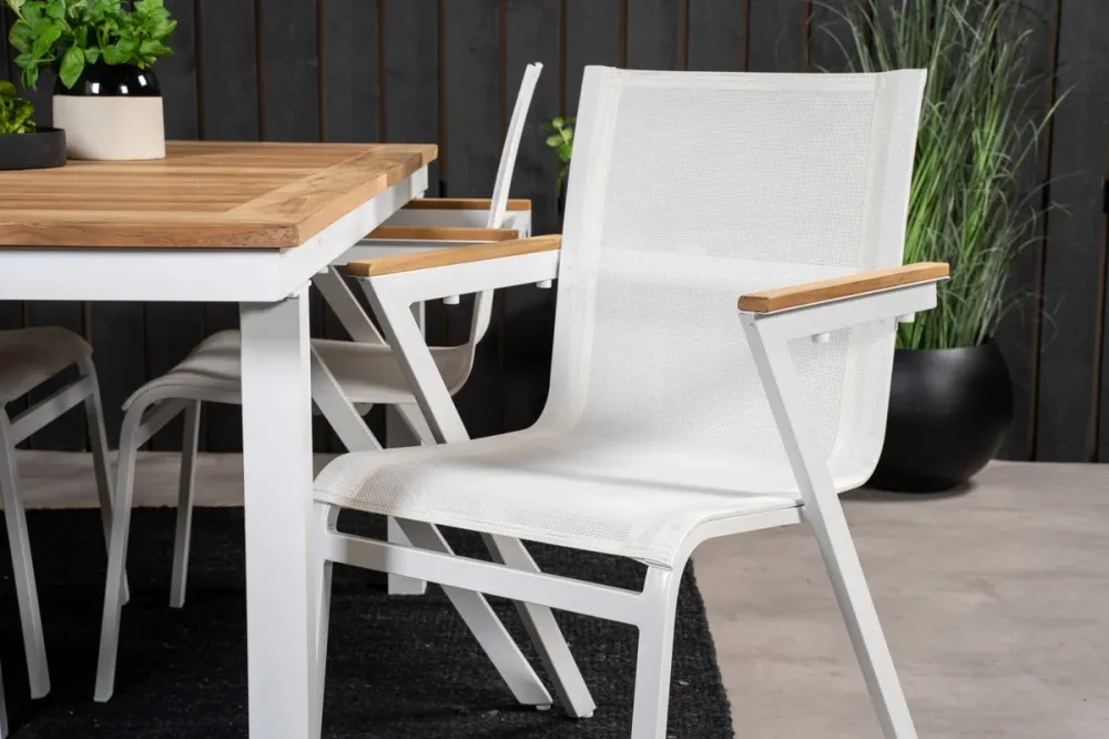 Rebellenclub Tonga Tuinstoel - Set van 2 - Wit