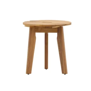 Rebellenclub Tuin Bijzettafel Salsa - ø40cm - Naturel Hout