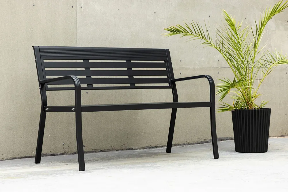 Rebellenclub Tuinbank Rost - 125x 60cm - Zwart
