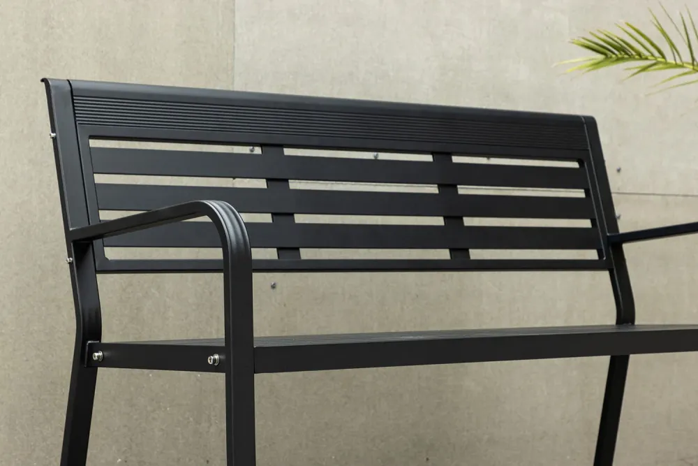 Rebellenclub Tuinbank Rost - 125x 60cm - Zwart