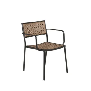 Rebellenclub Tuinstoel Clove - Set van 4 - Naturel Rattan