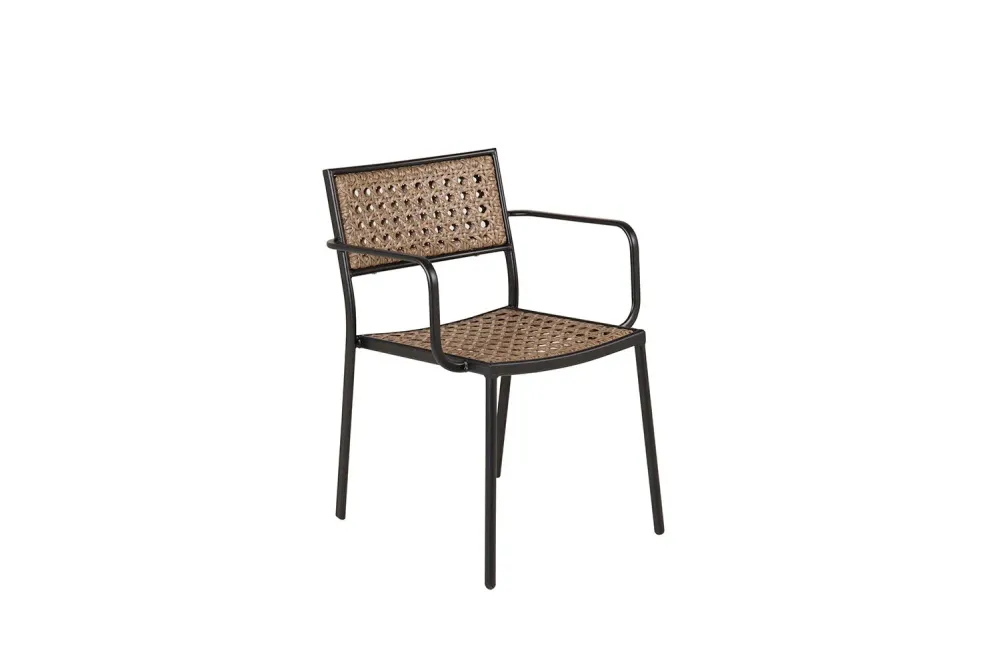 Rebellenclub Tuinstoel Clove - Set van 4 - Naturel Rattan