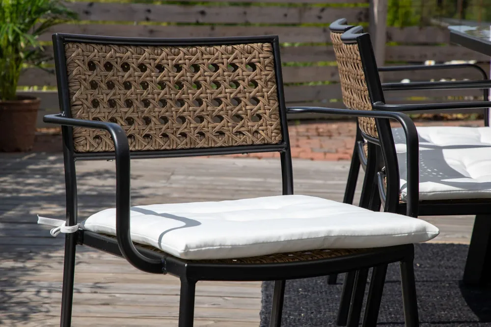 Rebellenclub Tuinstoel Clove - Set van 4 - Naturel Rattan