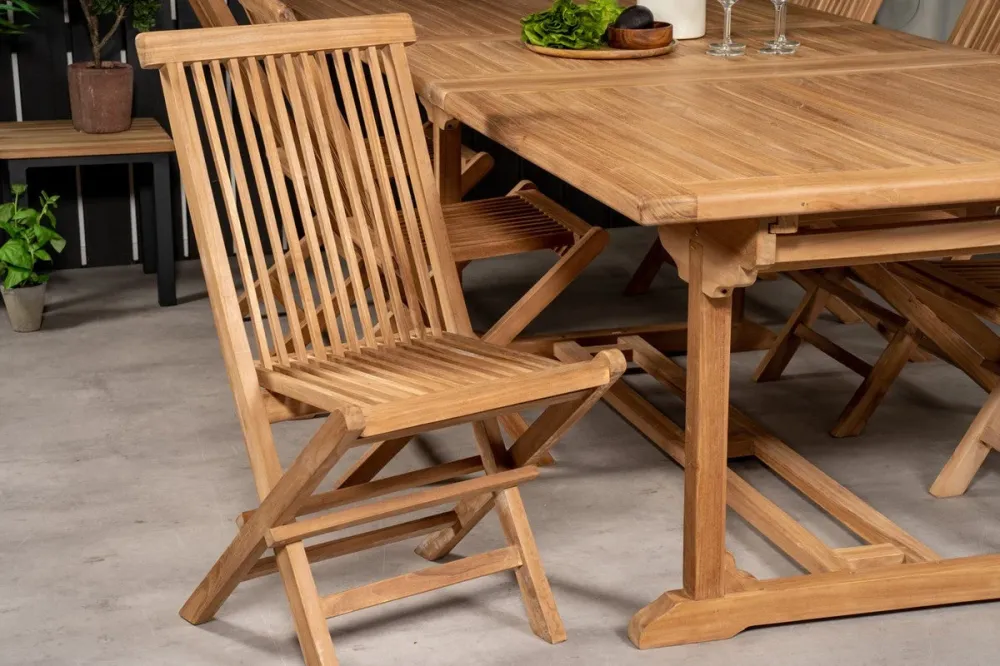 Rebellenclub Tuinstoel Crema - Set van 2 - Naturel Hout