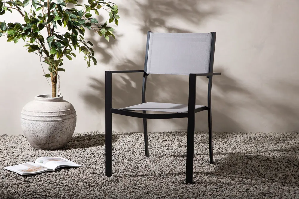 Rebellenclub Tuinstoel Zinia - Set van 2 - Grijs