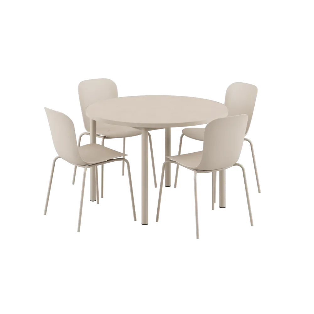 SACKit Kirra Dining Table Ø110 Ceramic & 4 Patio Chair No. One Sackit®