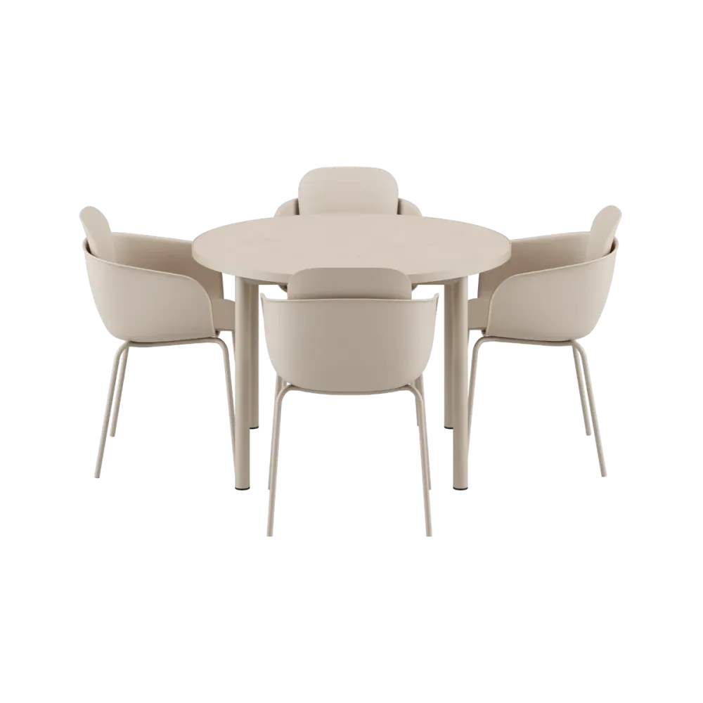 SACKit Kirra Dining Table Ø110 Ceramic & 4 Patio Chair No. One Sackit®