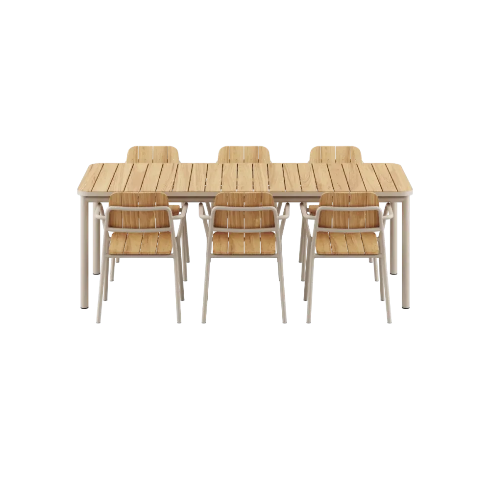 SACKit Kirra Dining Table & 6 Kirra Patio Chair Sackit®