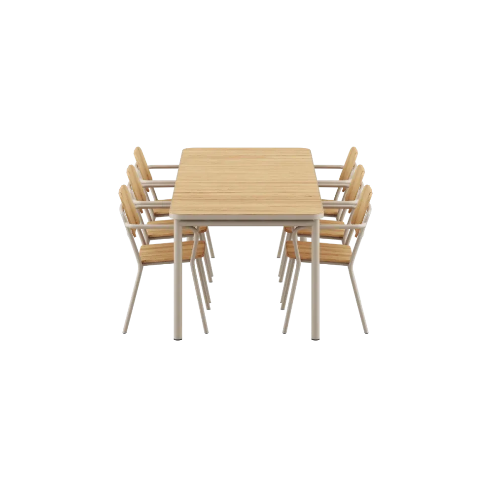 SACKit Kirra Dining Table & 6 Kirra Patio Chair Sackit®