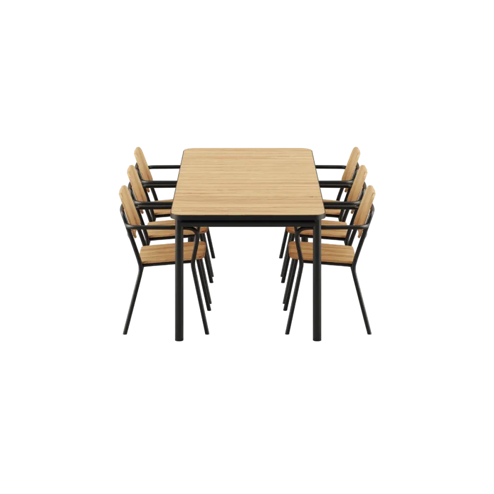 SACKit Kirra Dining Table & 6 Kirra Patio Chair Sackit®