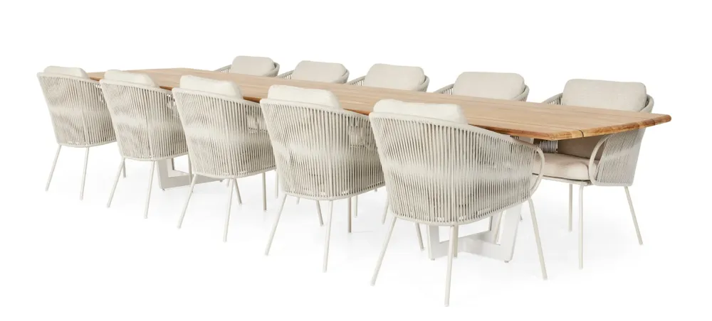 SUNS Dolce dining chair - Natural gravel / Camel sand