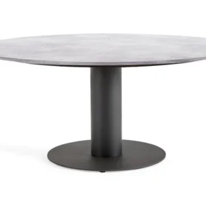 SUNS Grado tafel Ø150 x 75,5 cm - HPL carbon cement blad / Matt royal grey frame