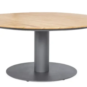 SUNS Grado tafel Ø150 x 75,5 cm - Teak blad / Matt royal grey frame