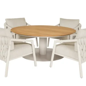 SUNS Low dining set met Grado tafel en Sato stoelen