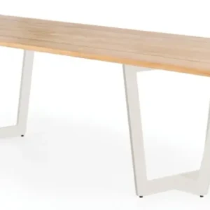 SUNS Palermo tafel 280 x 100 cm - Natural new teak blad / Camel sand frame