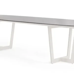 SUNS Palermo tafel 280 x 116 cm - Neolith black blad / Camel sand frame