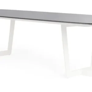 SUNS Palermo tafel 280 x 116 cm - Neolith black blad / Matt white frame