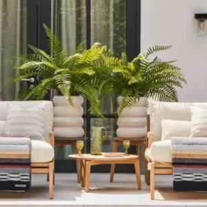 SUNS Termoli chaise longue met armleuningen - Natural gravel