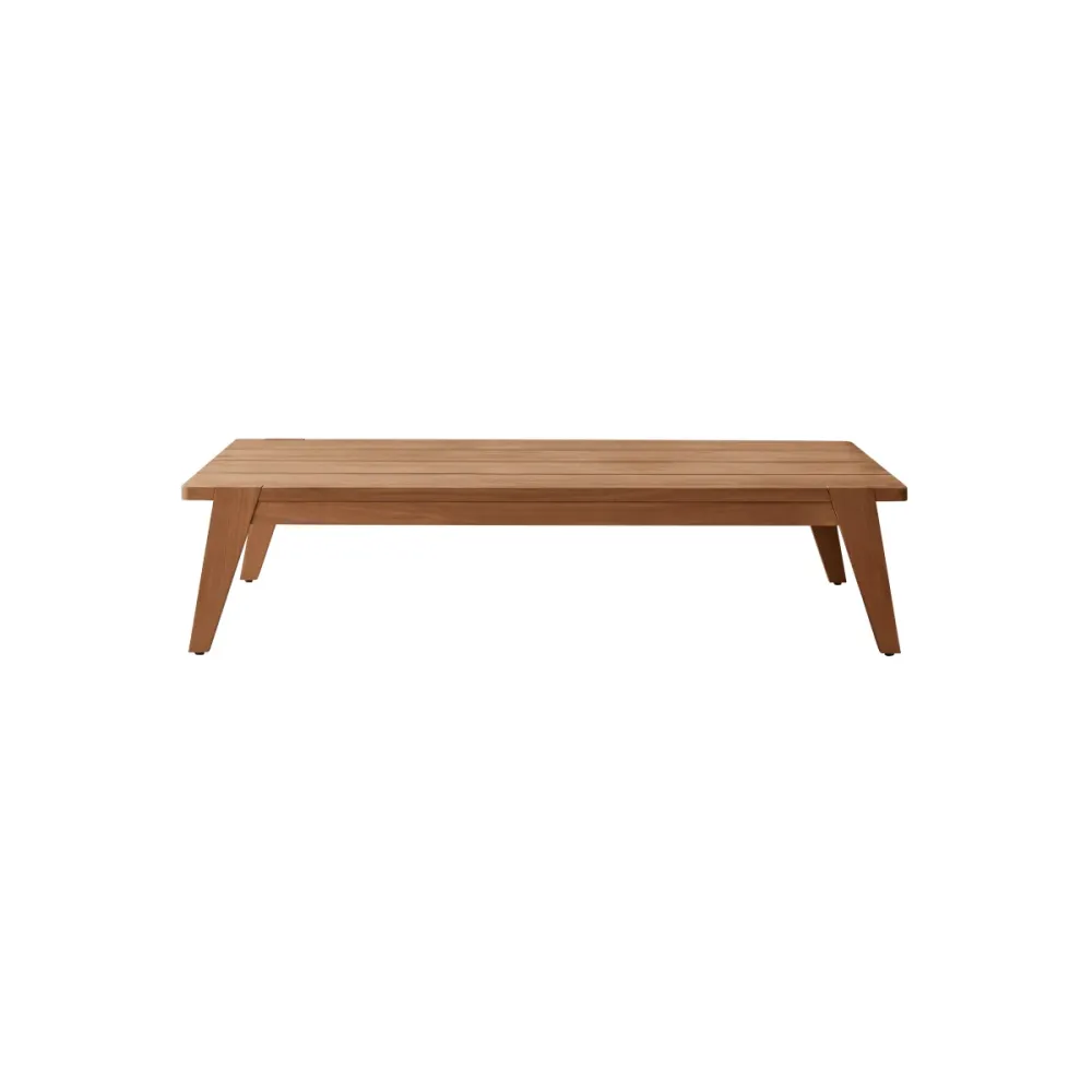 Tikamoon Lage tuintafel van massief teakhout - Lichtbruin