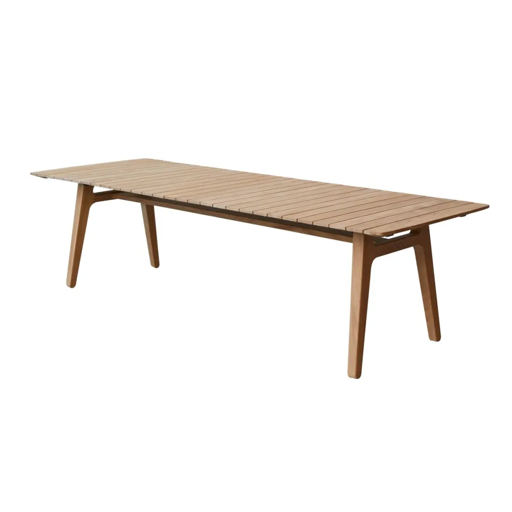 Tikamoon Massief teakhouten tuintafel voor 8/10 personen - Naturel