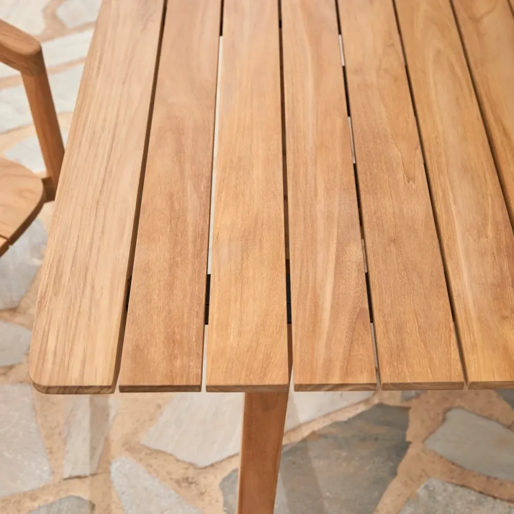 Tikamoon Massief teakhouten tuintafel voor 8/10 personen - Naturel