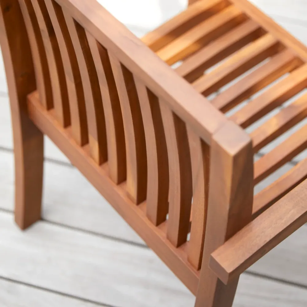 Tikamoon Set van 2 leunstoelen massief acacia - Bruin