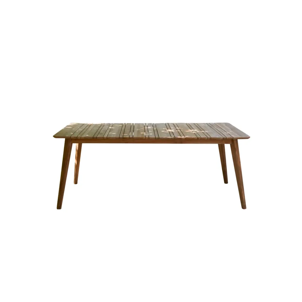 Tikamoon Tuintafel van gerecycled massief teak voor 6/8 personen - Naturel