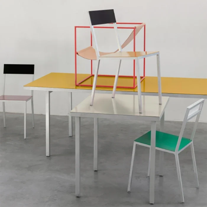 Valerie Objects Alu Dining table medium - Muller van Severen Yellow