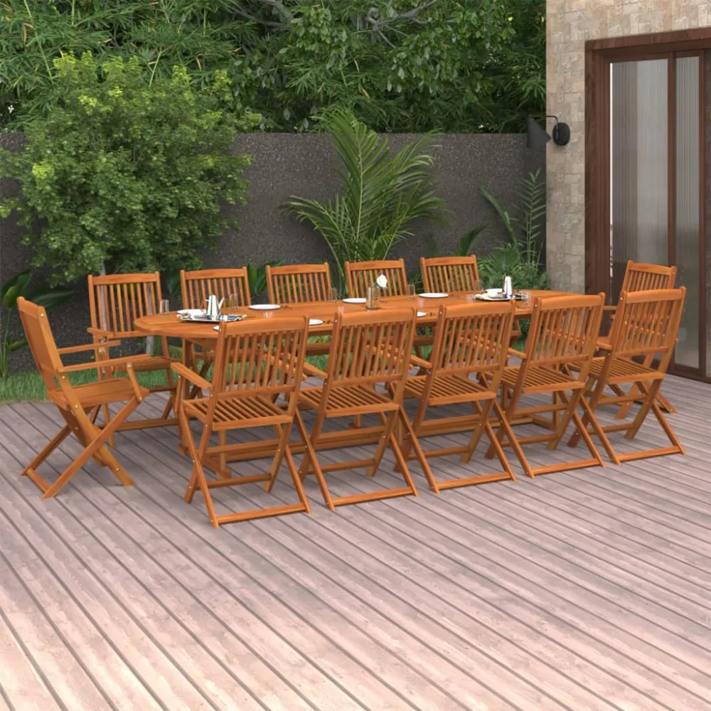 13-delige Tuinset 280x90x75 cm massief acaciahout vidaXL