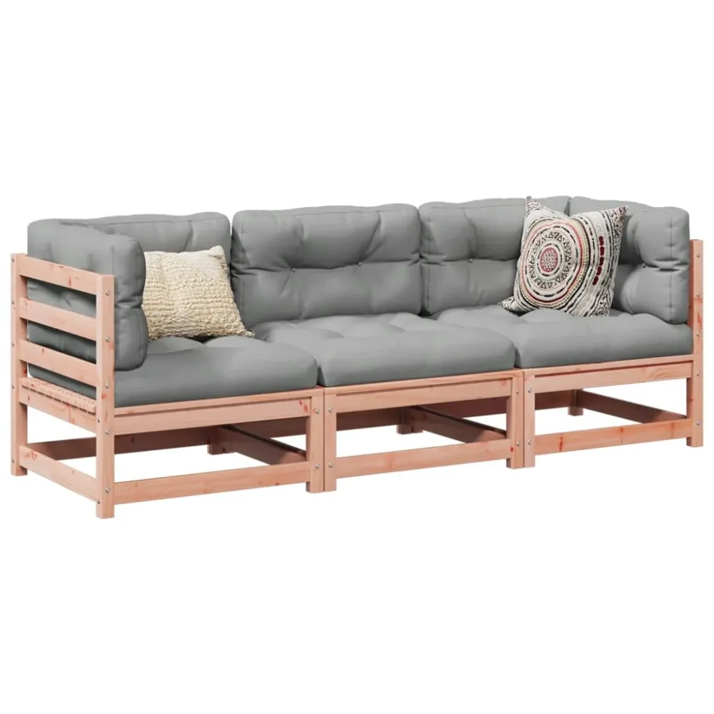3-delige Loungeset massief douglas vurenhout vidaXL