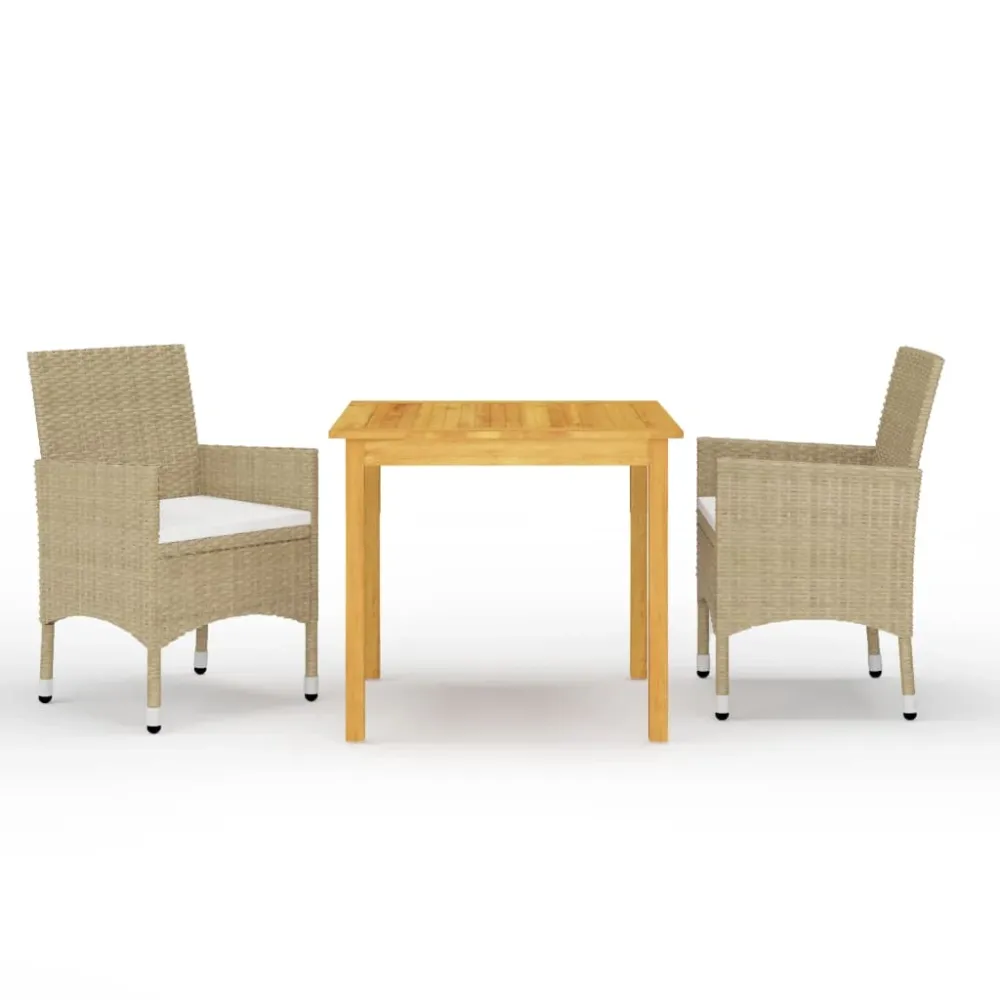 3-delige Tuinset beige vidaXL