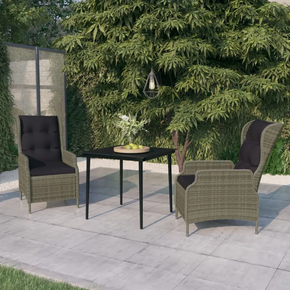 3-delige Tuinset bruin vidaXL