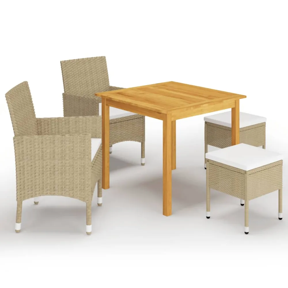 5-delige Tuinset beige vidaXL