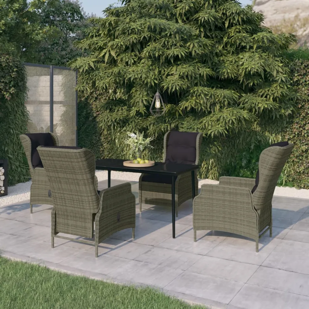 5-delige Tuinset bruin vidaXL