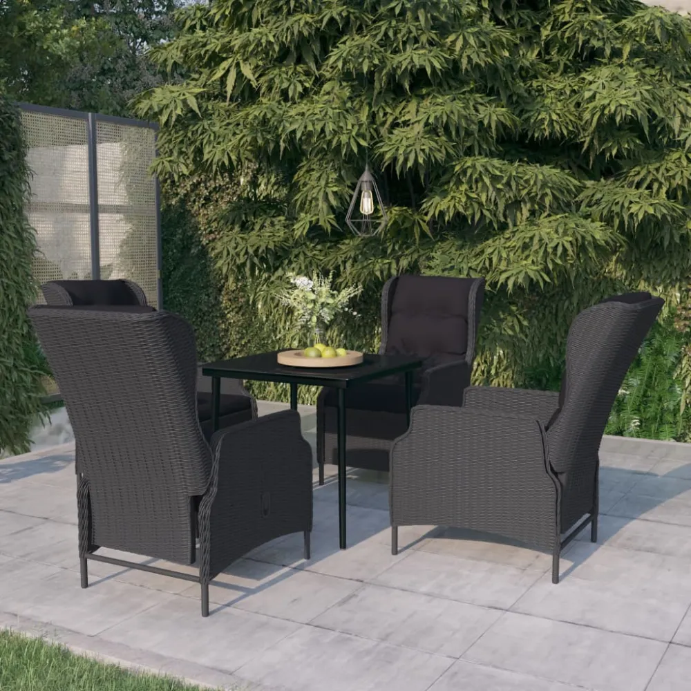 5-delige Tuinset donkergrijs vidaXL