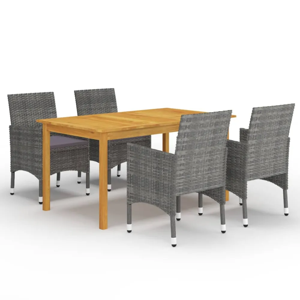 5-delige Tuinset grijs vidaXL