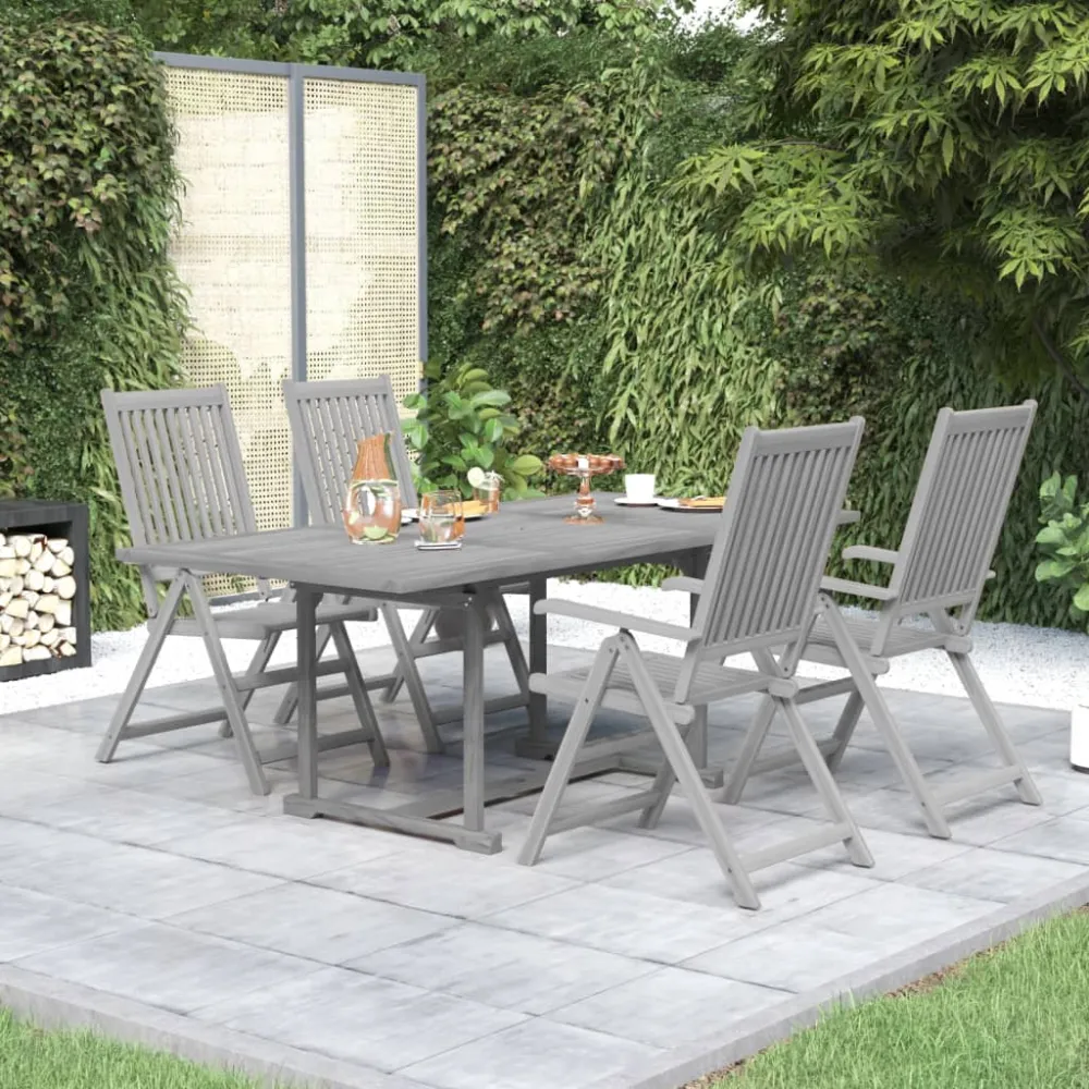 5-delige Tuinset massief acaciahout vidaXL