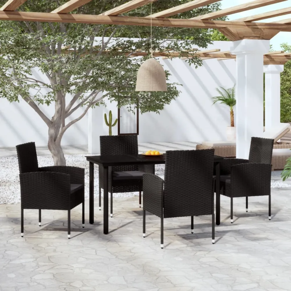 5-delige Tuinset zwart vidaXL